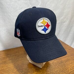 VTG NEW Reebok Pittsburgh Steelers NFL Navy Blue Adjustable Strapback Hat Cap